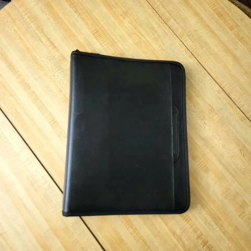 Black Zippered Business Portfolio